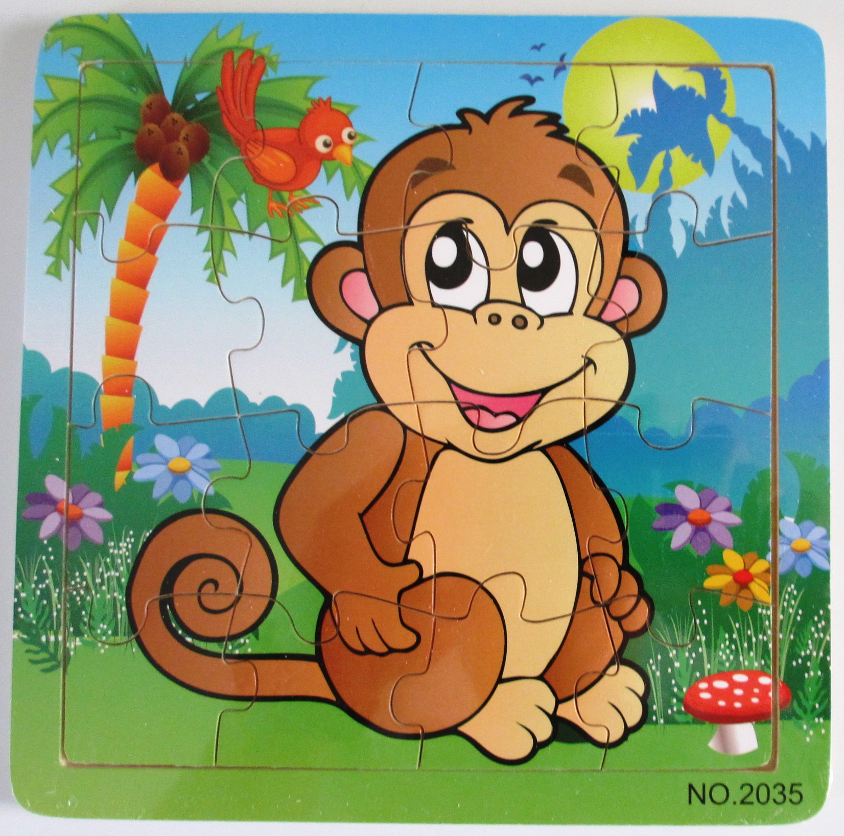 Monkey wooden jigsaw puzzle