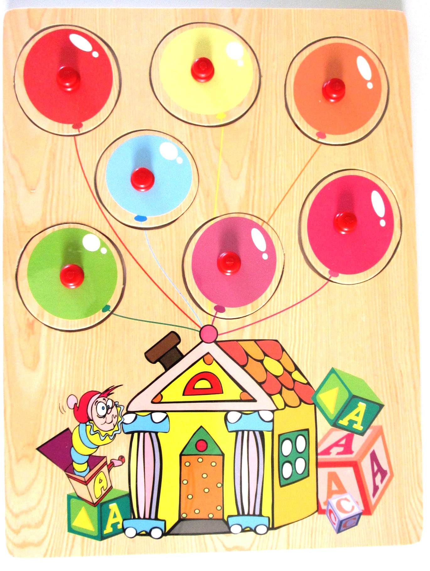 balloons wooden peg puzzle