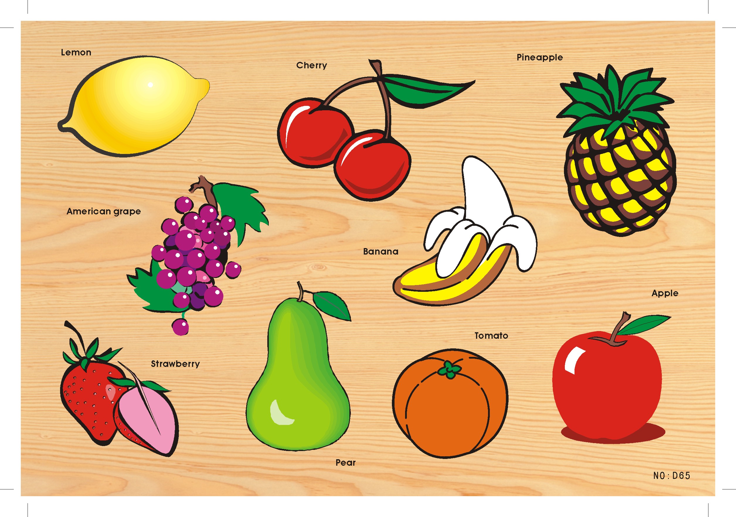 Wooden Jigsaw Puzzle, fruit