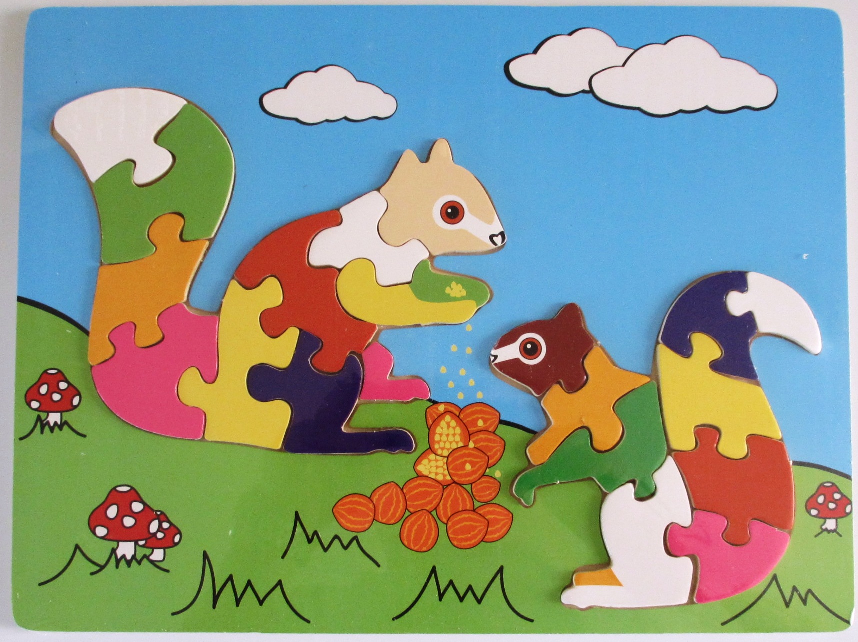squirrels wooden jigsaw puzzle